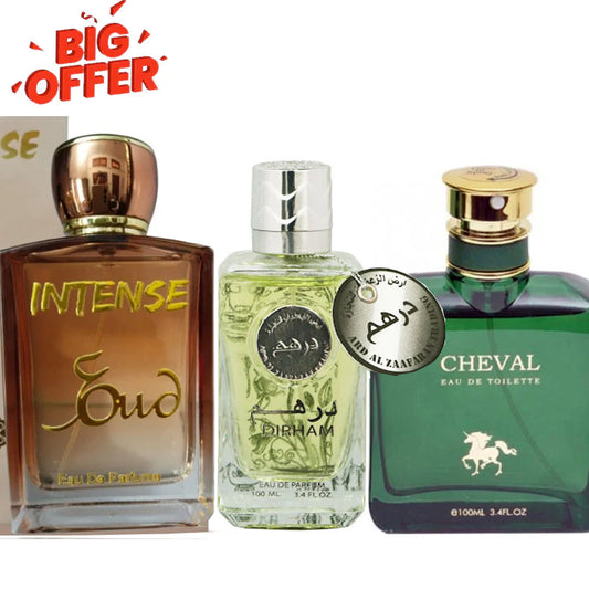 Free Gift Dirham Perfume With Intense Oud & Cheval